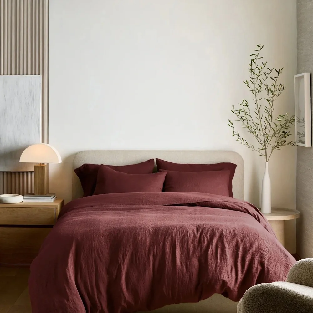 Quince European 100% Linen Duvet Cover only, Full/Queen NEW - Picture 2 of 10